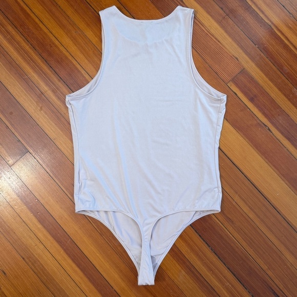 Express Body Contour Compression High Neck Bodysuit Blush Pink Large - Picture 3 of 6